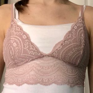 NWOT Gorgeous Pink Express Lace Bralette